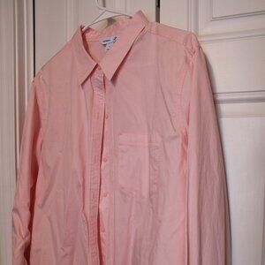 Old Navy pink cotton button-up long sleeve blouse. XL